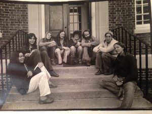 Prof. Burrows (top row, upper right), Rue Watson (top row, second from right) and other students in his Photo Essay course.