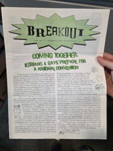 Photo of an example Breakout newsletter